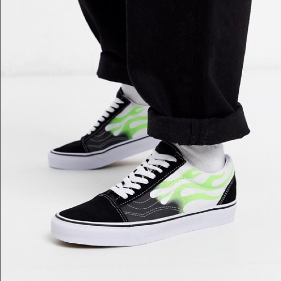 flame old school vans